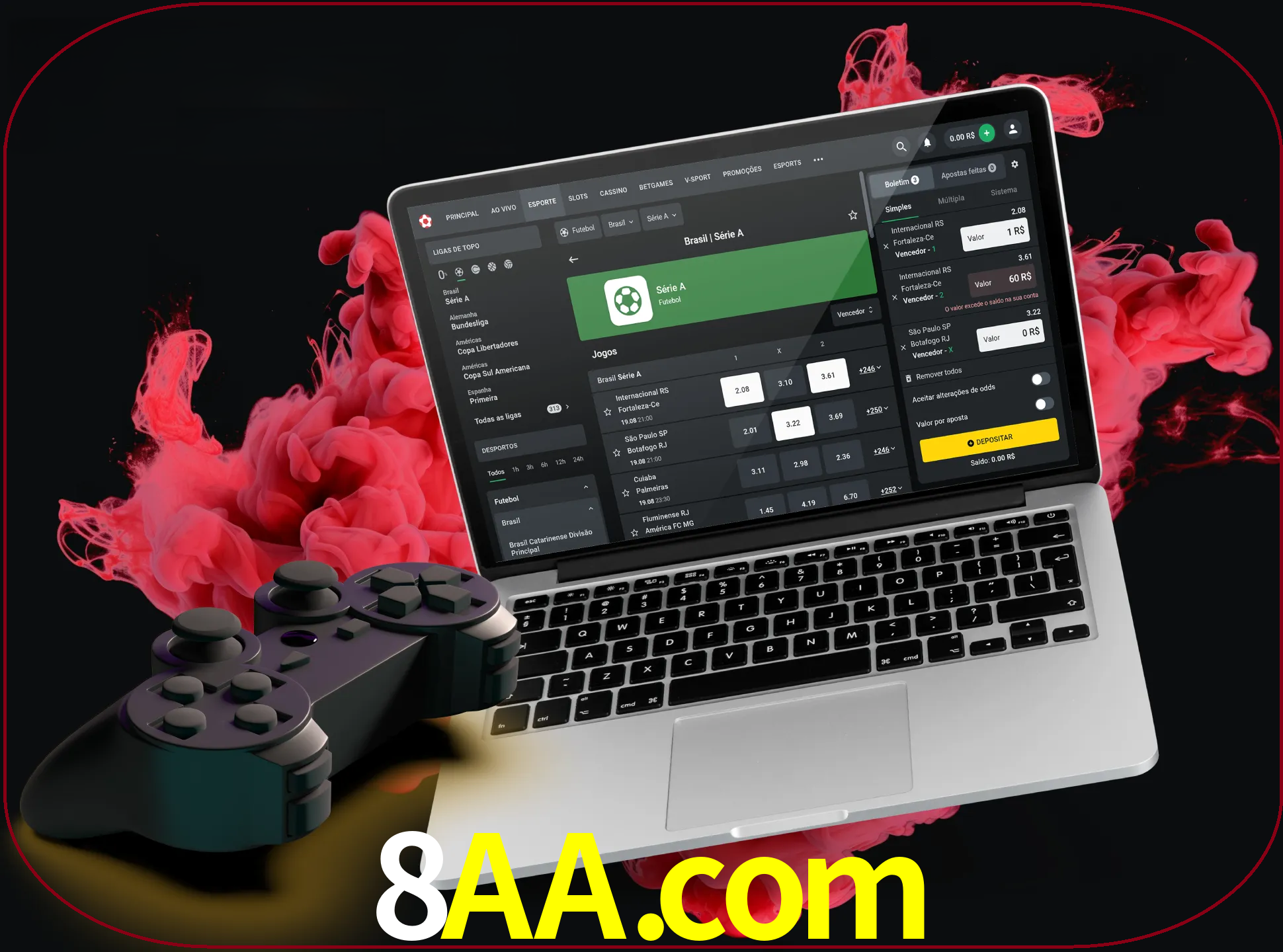 Visite a secção especial de jogos de vídeo em 8aa para descobrir em que jogos pode apostar e ganhar muito dinheiro.