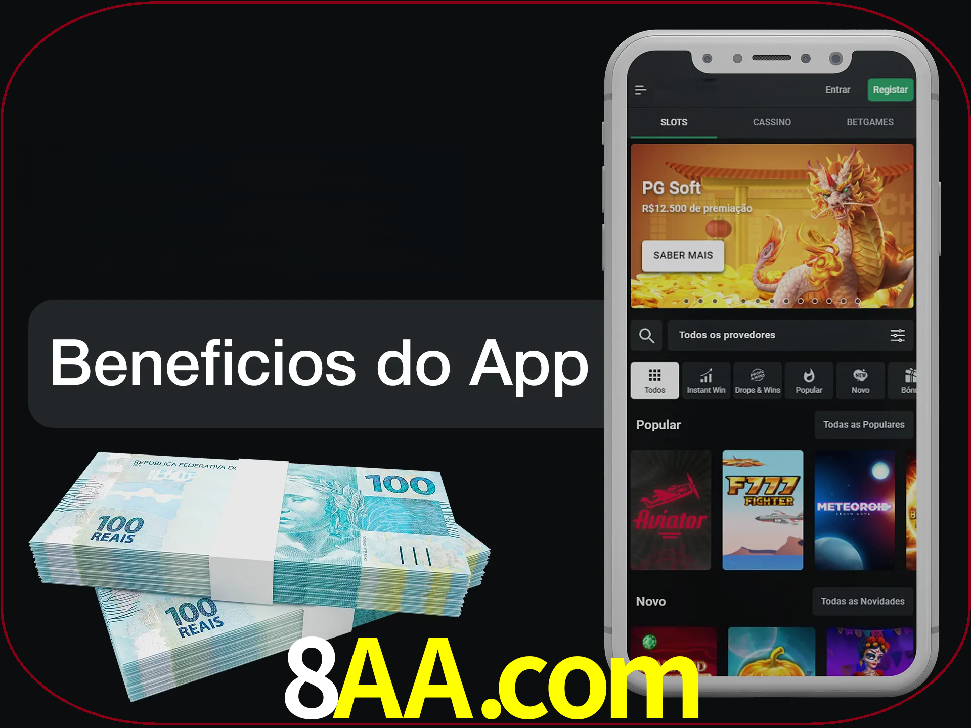 Obtenha todos os benefícios usando o aplicativo.