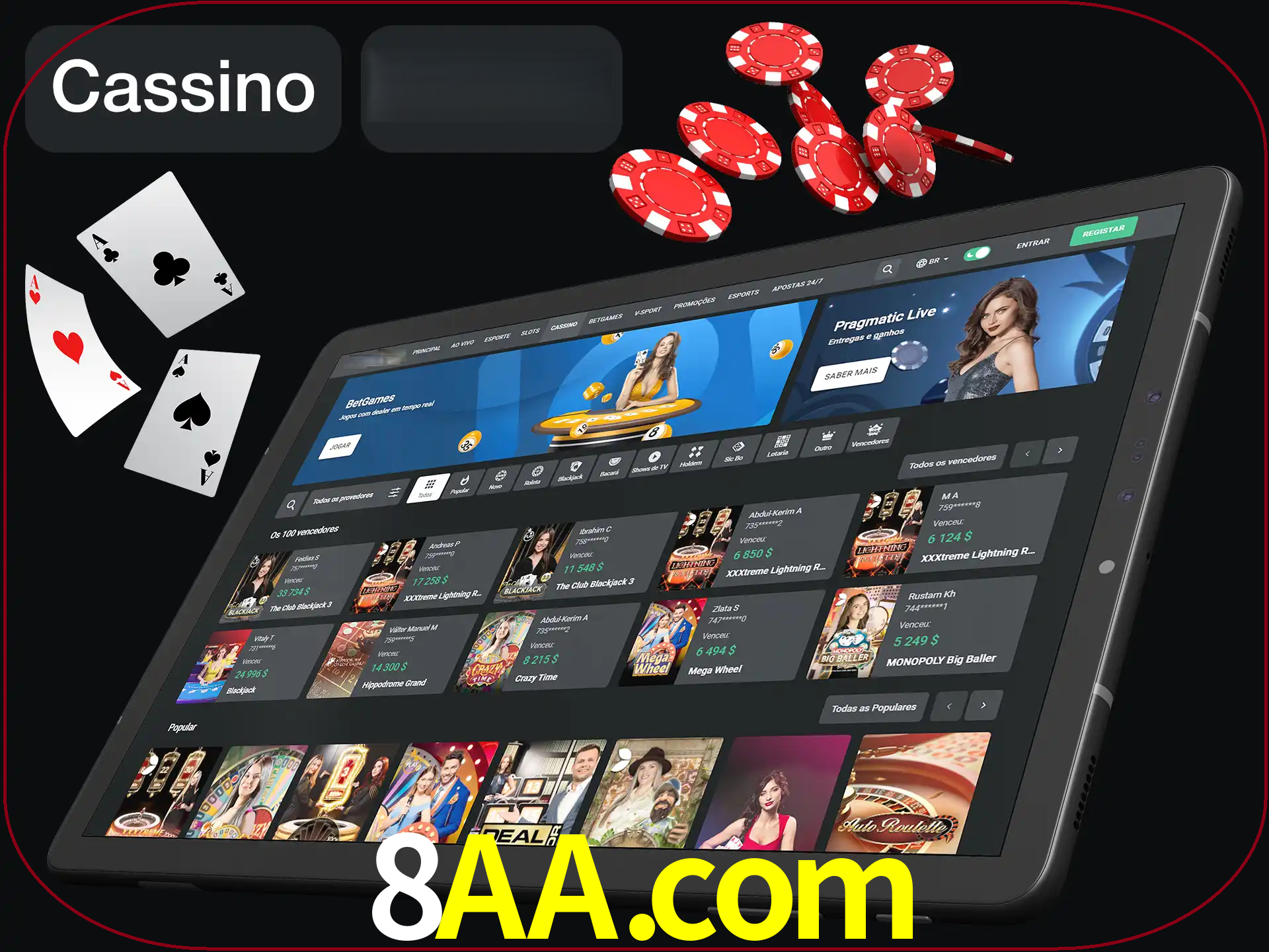 Jogue vários jogos de cassino em nosso cassino.