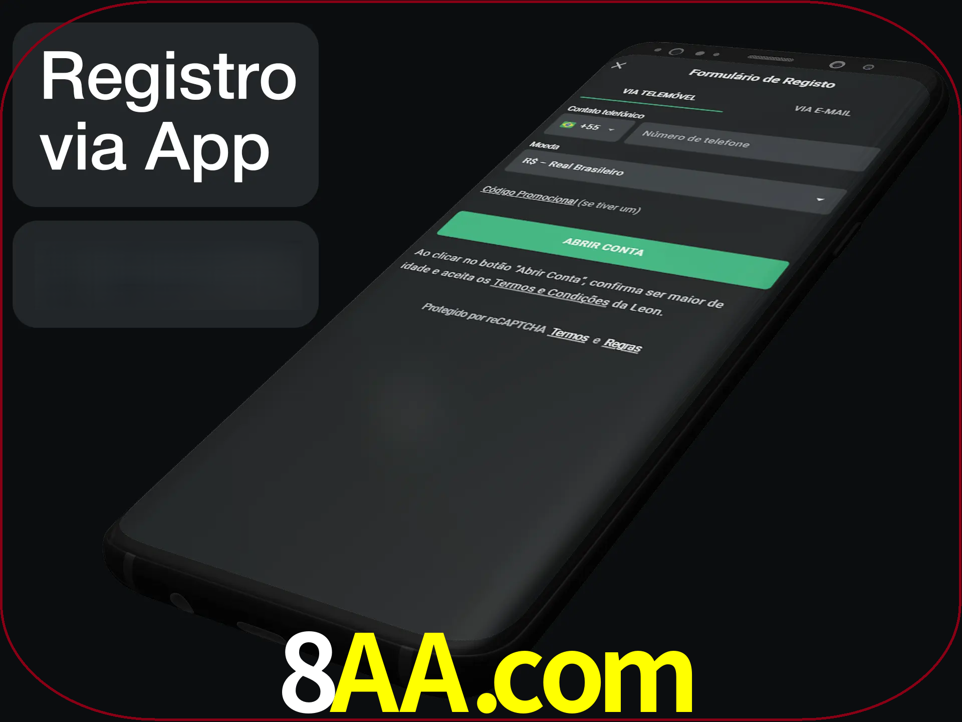 Registre-se quiclly em LeonBet usando o aplicativo.